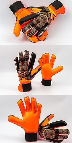 Miniatura 4 de XINNI Guantes de portero de portero de agarre fuerte palma con dedo muñeca apoyo protección guantes de fútbol para jóvenes y adultos, hombres y
