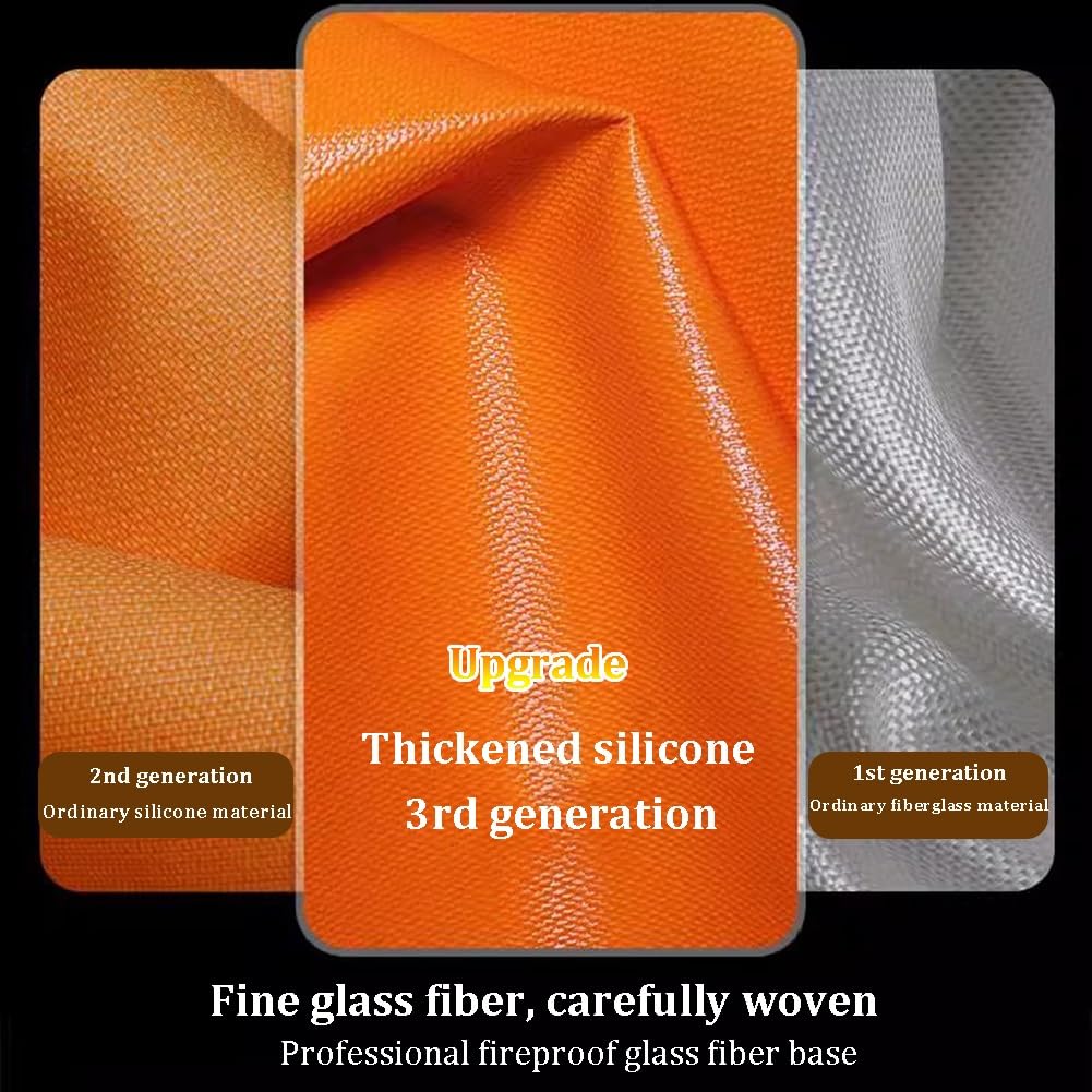 Capa Ignífuga con Capucha, Manta De Seguridad para Emergencias Contra Incendios para Adultos Y Niños Protección Corporal Completa Retardante De Llama De 1100 °C Reutilizable(1.5x1.6m)