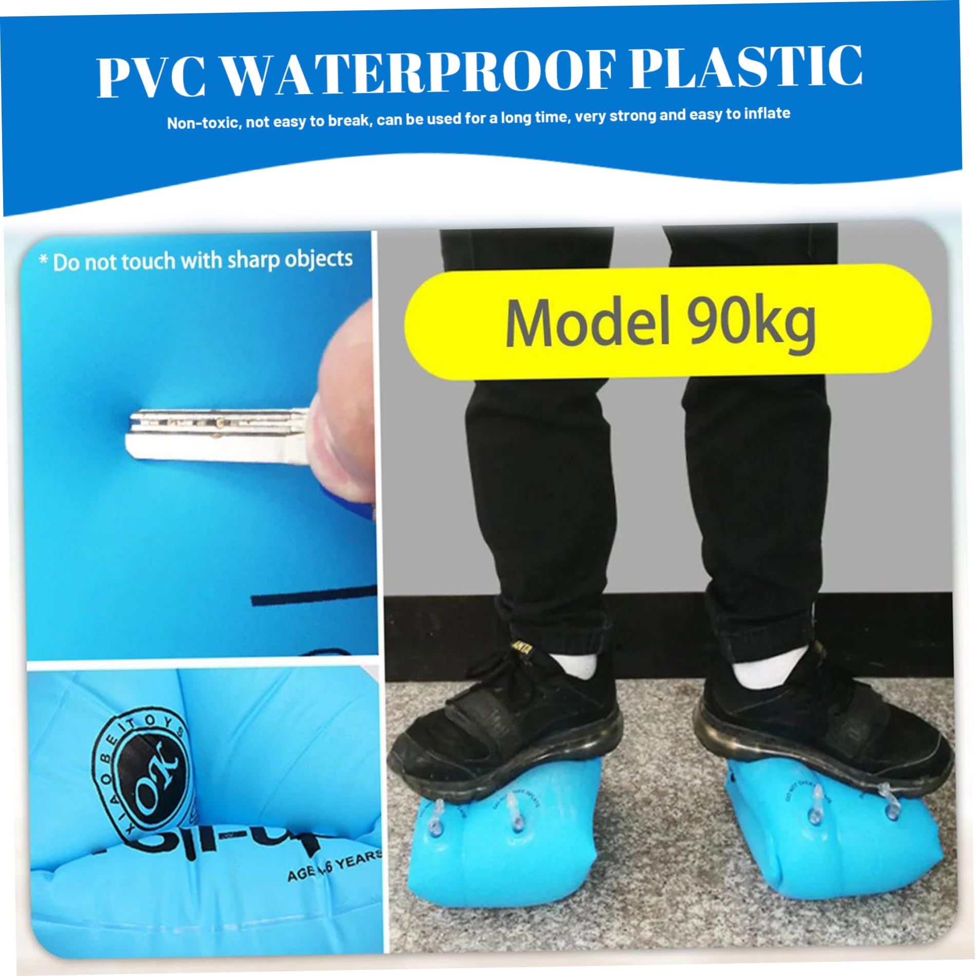 Par De Flotadores De Brazo Inflables – PVC Grueso Para Adultos Y Niños, Seguridad En Piscina