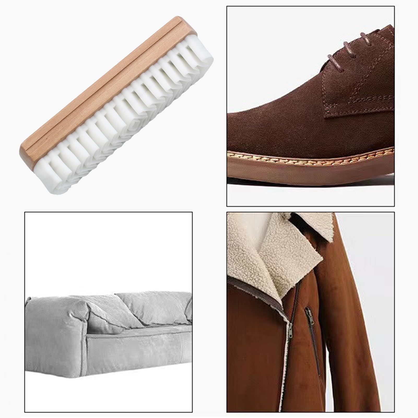1 Pieza Cepillo para Gamuza,Cepillo Ante Zapatos,Cepillo de Madera Crepe,Cepillo para Zapatos de Ante,para Limpiar Ante,Nobuk o Terciopelo,Gamuza