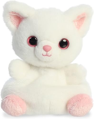 Aurora Vibrante Yoohoo Palm Pals Pammee Animal de peluche Exhibición llamativa Bondad caprichosa Blanco 5 pulgadas