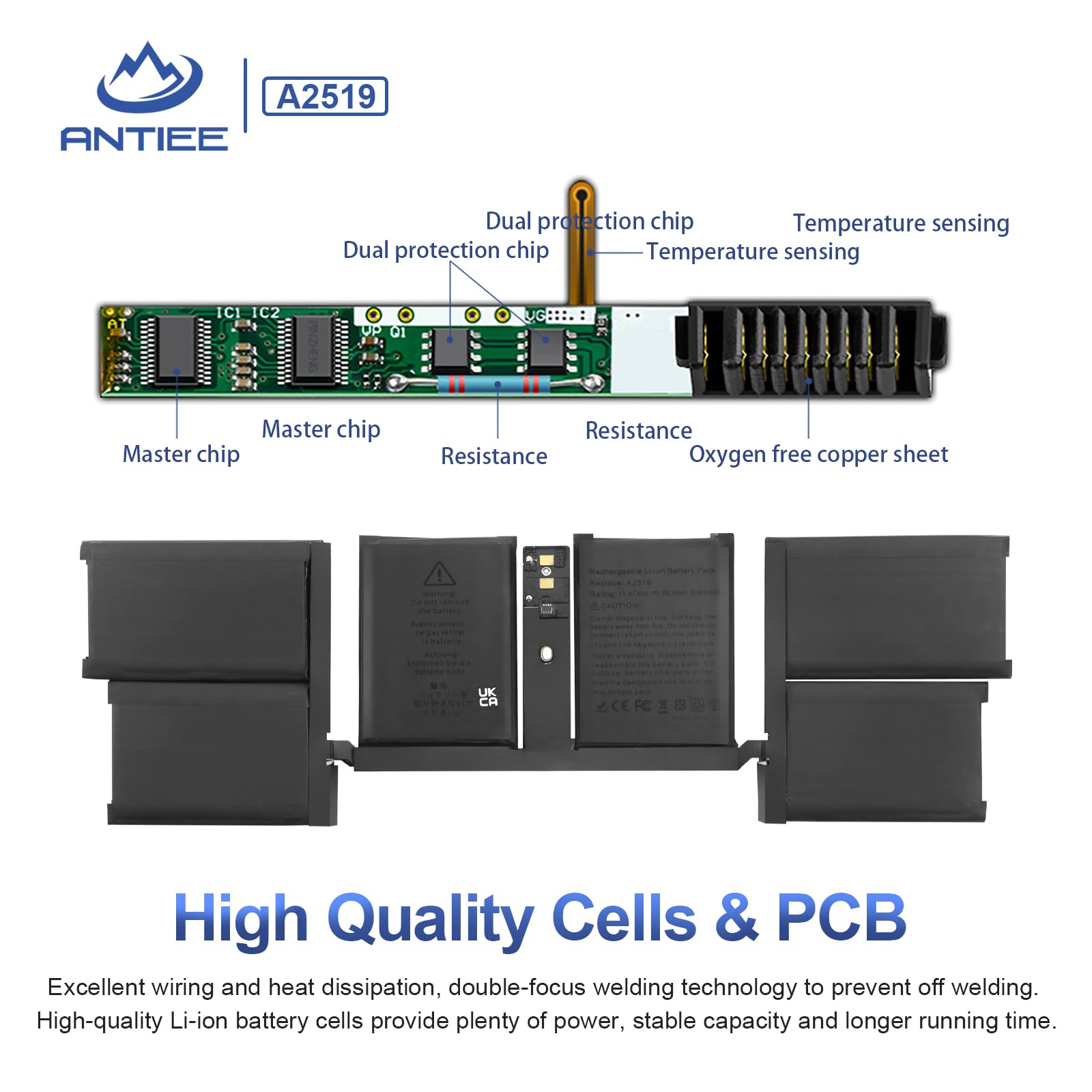 Amazon.com: ANTIEE A2519 Laptop Battery Replacement for