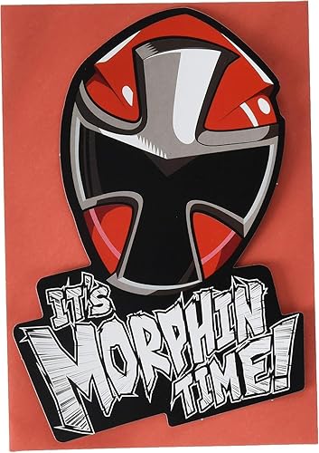 Miniatura 4 de El paquete de suministros para fiesta de cumpleaños de Power Rangers incluye 16 platos, 1 funda de mesa de papel, 16 invitaciones de fiesta, 2