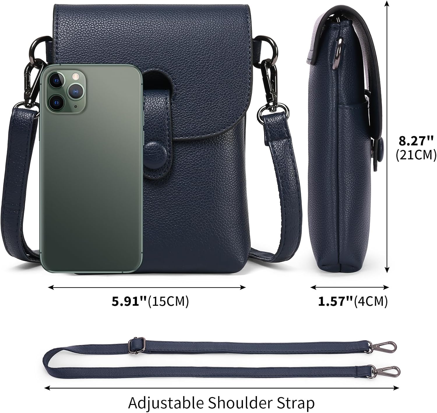 SENDEFN Cell Phone Purses for Women Small Crossbody Bag Wallet Purses Adjustable Strap - Image 2