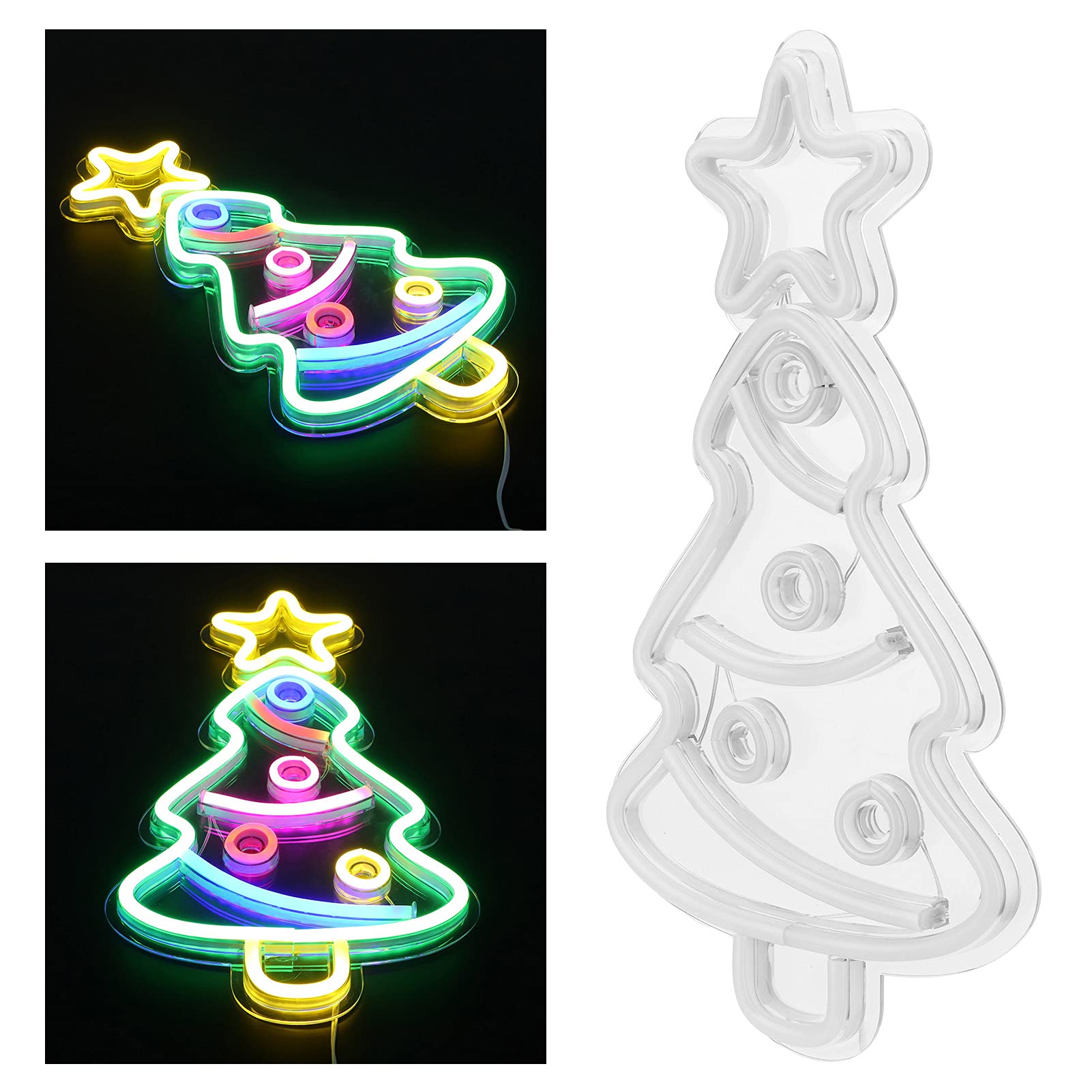 Led-kerstman neon bord acryl muur USB uniek nachtlampje voor kerstfeest decoraties party sign