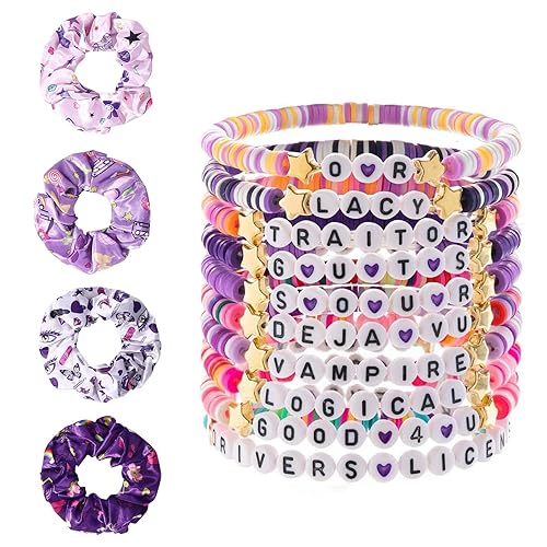 Miniatura 11 de 4 lazos para el cabello de seda satinada morada para mujeres de gran tamaño, bandas elásticas suaves y gruesas para mujeres y niñas, uso diario