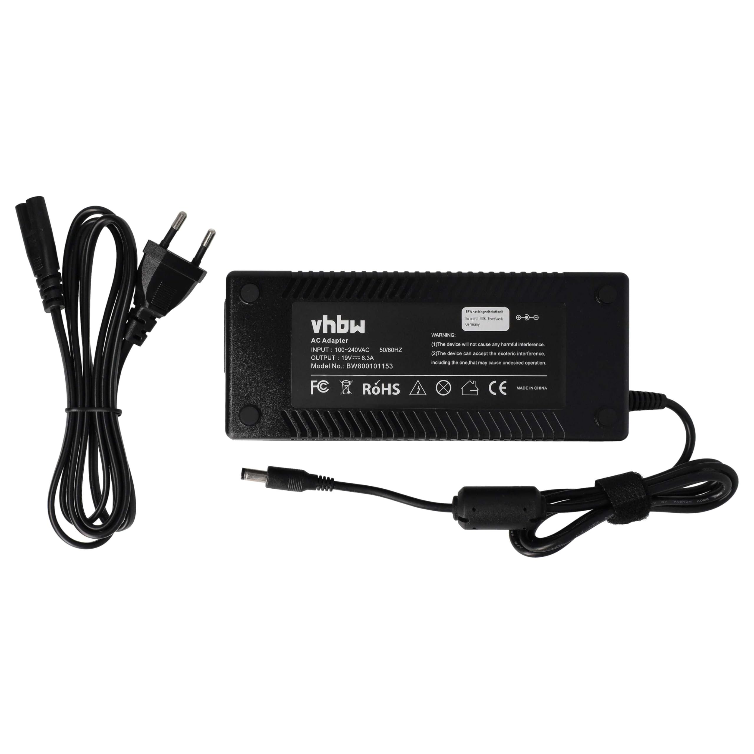 vhbw Fuente alimentación CA/CC Compatible con Toshiba Satellite P35-S6292