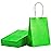 SUNCOLOR Small Green Paper Gift Bags with Handles, 25-Pack,6 Mini bags for Jewelry, Candies, Gadgets, Party Favors