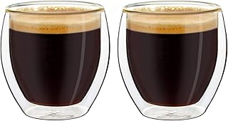 Creano Ensemble de 2 Verres à Espresso à Double Paroi, Verres Thermiques à Effet Flottant | 100ml