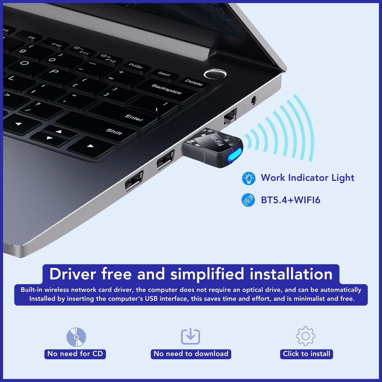 PACE WiFi 6 + Bluetooth 5.4 Adapter - High Speed & Plug & Play -5 PACE WiFi 6 + Bluetooth 5.4 Adapter - High Speed & Plug & Play -5