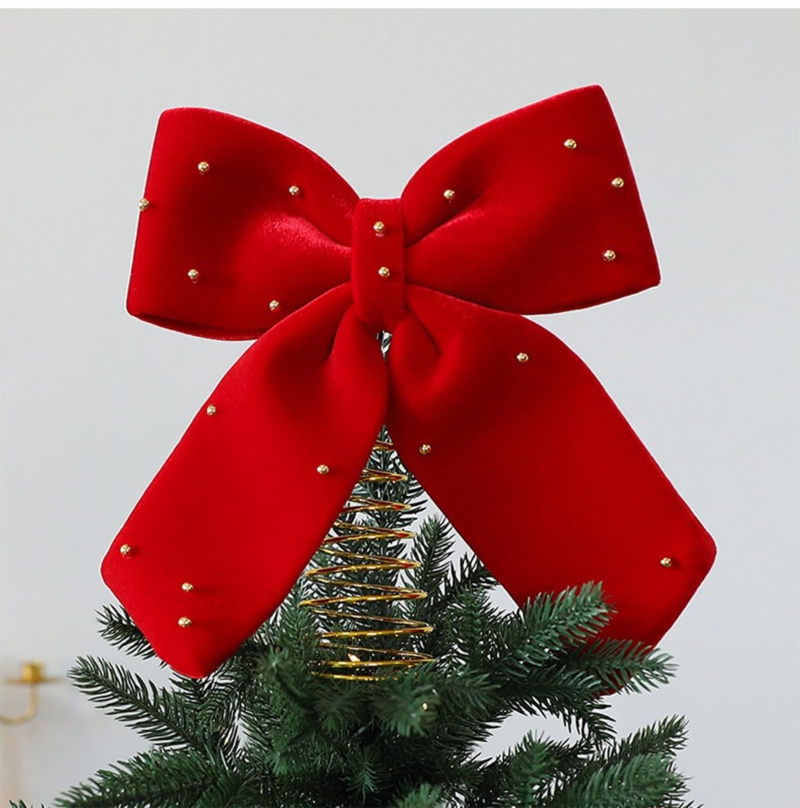Weihnachtsschleife Weinrot Weihnachtsbaumspitze Dekoration Anhänger