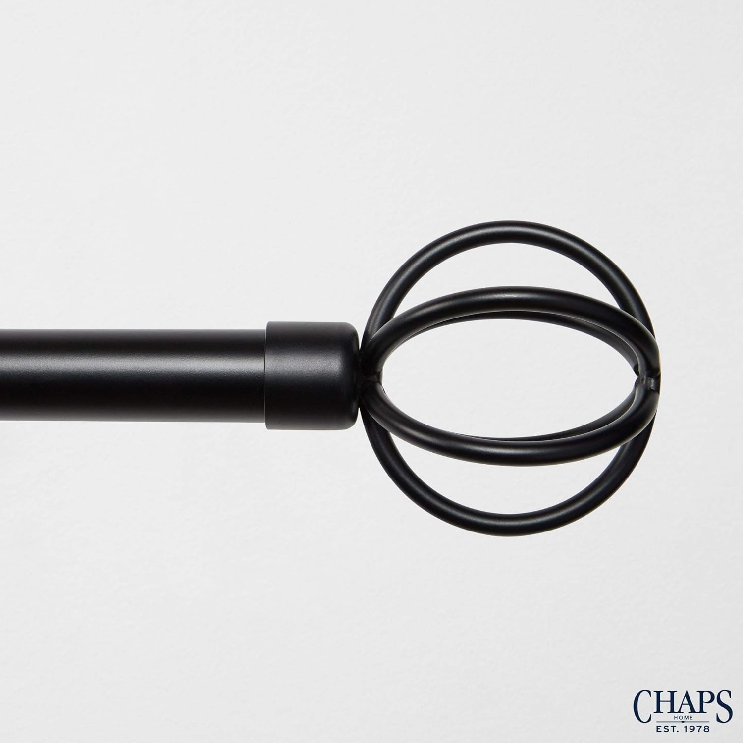 Chaps Cage ¾” Diameter Window Curtain Rod and Finial Set, 35"-66", Matte Nickel : Home & Kitchen