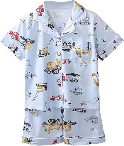 Miniatura 3 de Conjuntos de ropa para niñas pequeñas, niños y niñas, estampado de aire acondicionado, traje de manga corta, pijama, pantalones deportivos para niños