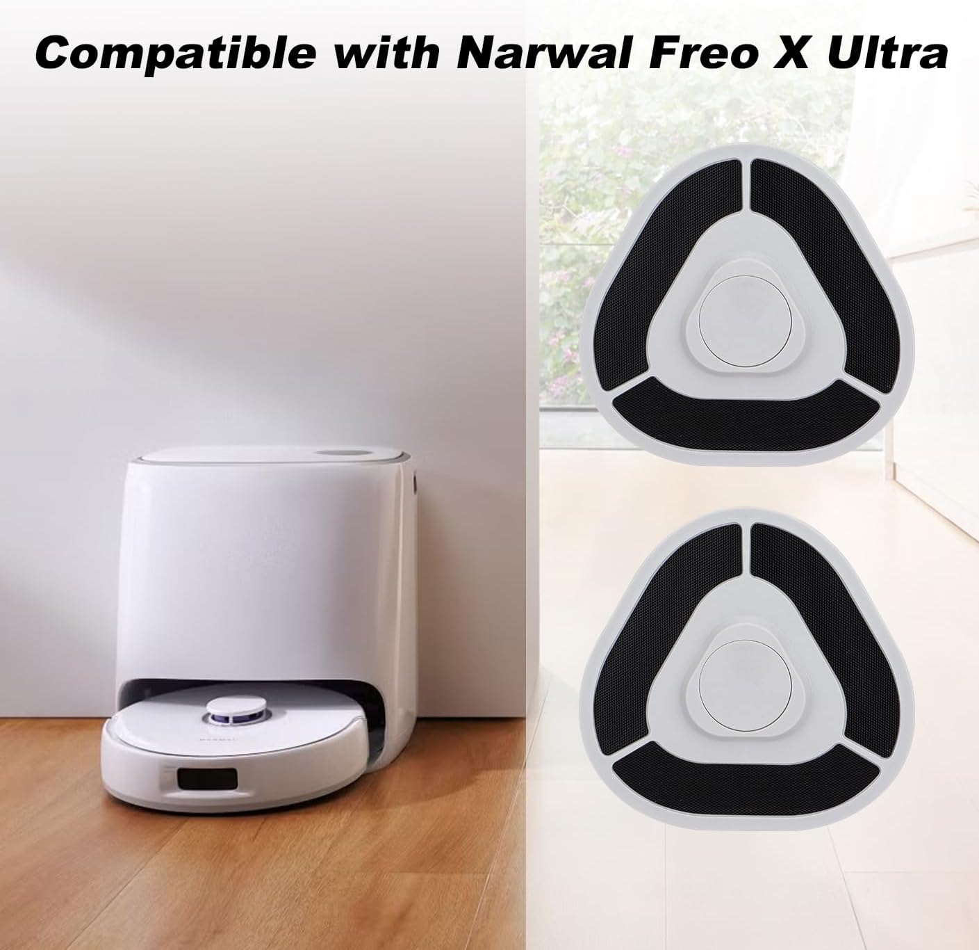 Mop Pad Holder Replacement Compatible with Narwal Freo X Ultra/ J4, Narwal Freo/ J3 Vaccum Cleaner, Freo X Ultra Pad Holder Plate Accessories Part, Black