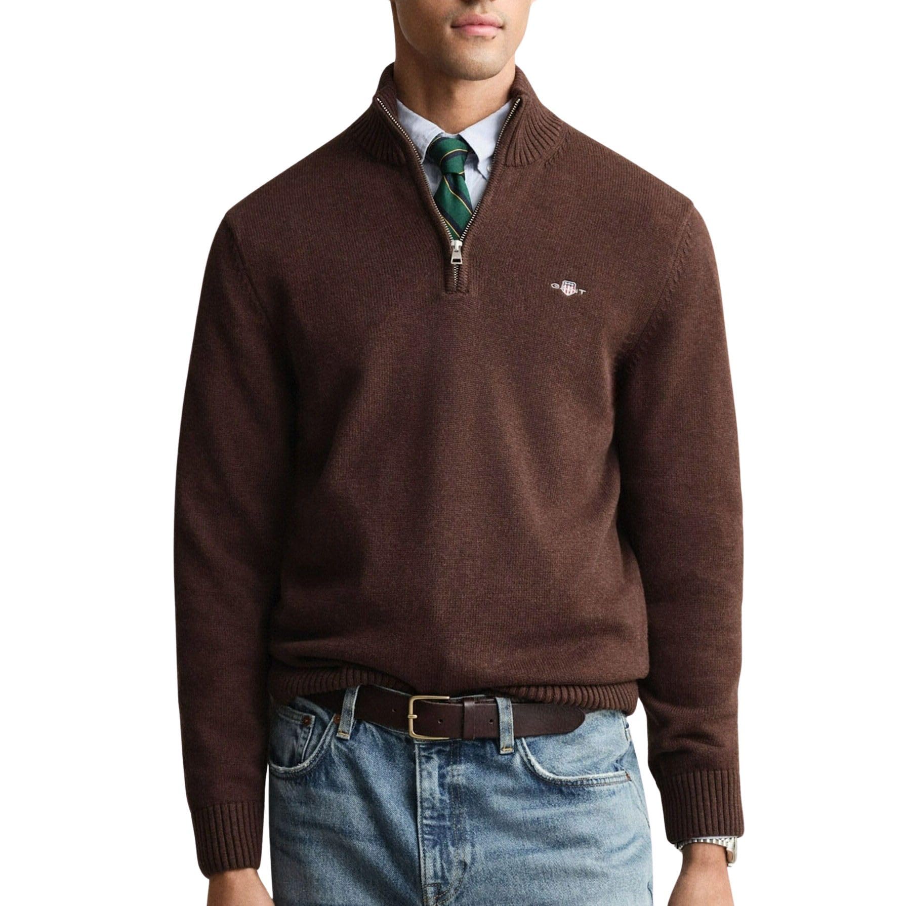 Gant Herren Classic Cotton Half Zip Pullover