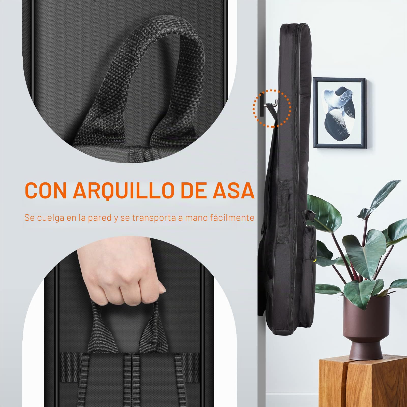 CAHAYA Bolsa Guitarra Electrica Acolchada 9mm Funda para Guitarra Electrica con Un Bolsillo Frontal para Libros de Música