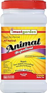 I Must Garden Deer, Rabbit and Groundhog Repellent: All-Weather Granular Formula – 5 lb. Shaker Jar