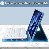 KBCASE - Funda para iPad Air de 11 pulgadas (M4/M3/M2) con teclado, color azul cielo
