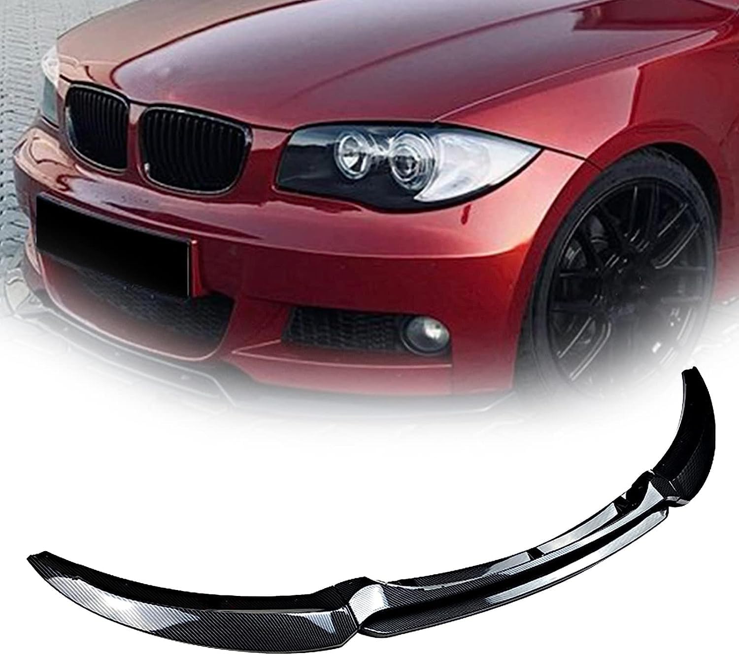 Hhhhhyf Normal Car Front Spoilers For Bmw Series E82 E88 125I 128I 135I 120I Sport 2007-2013,Lower Spoiler Splitter Diffuser Car Front Bumper Lip Car Styling Body Protection Fittings Size 1