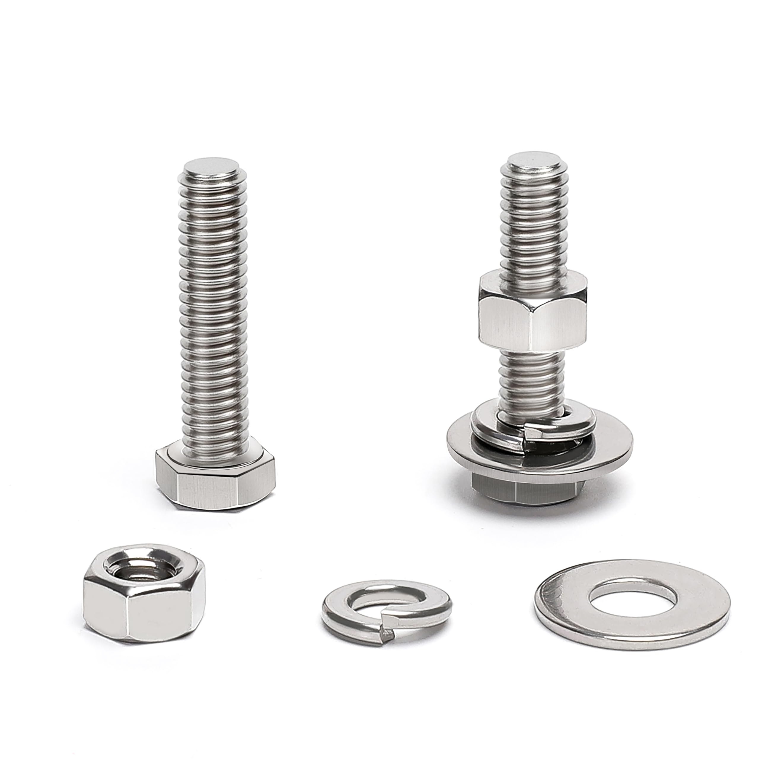 Stainless Steel Hex Bolts & Nuts - 20 Sets -3