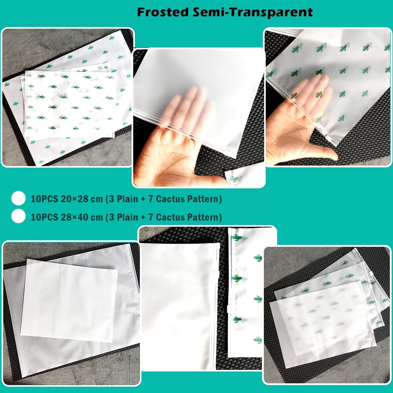Travel Storage Bags, 30PCS Resealable Ziplock Bags Clear Bag & Frosted Zip lock Seal Clothes Bags Hospital Waterproof Luggage Organiser for Clothes Shoes Cosmetics