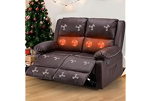 YODOLLA RV Recliners Wall Hugger - Modern Faux Leather Massage Theater Couch
