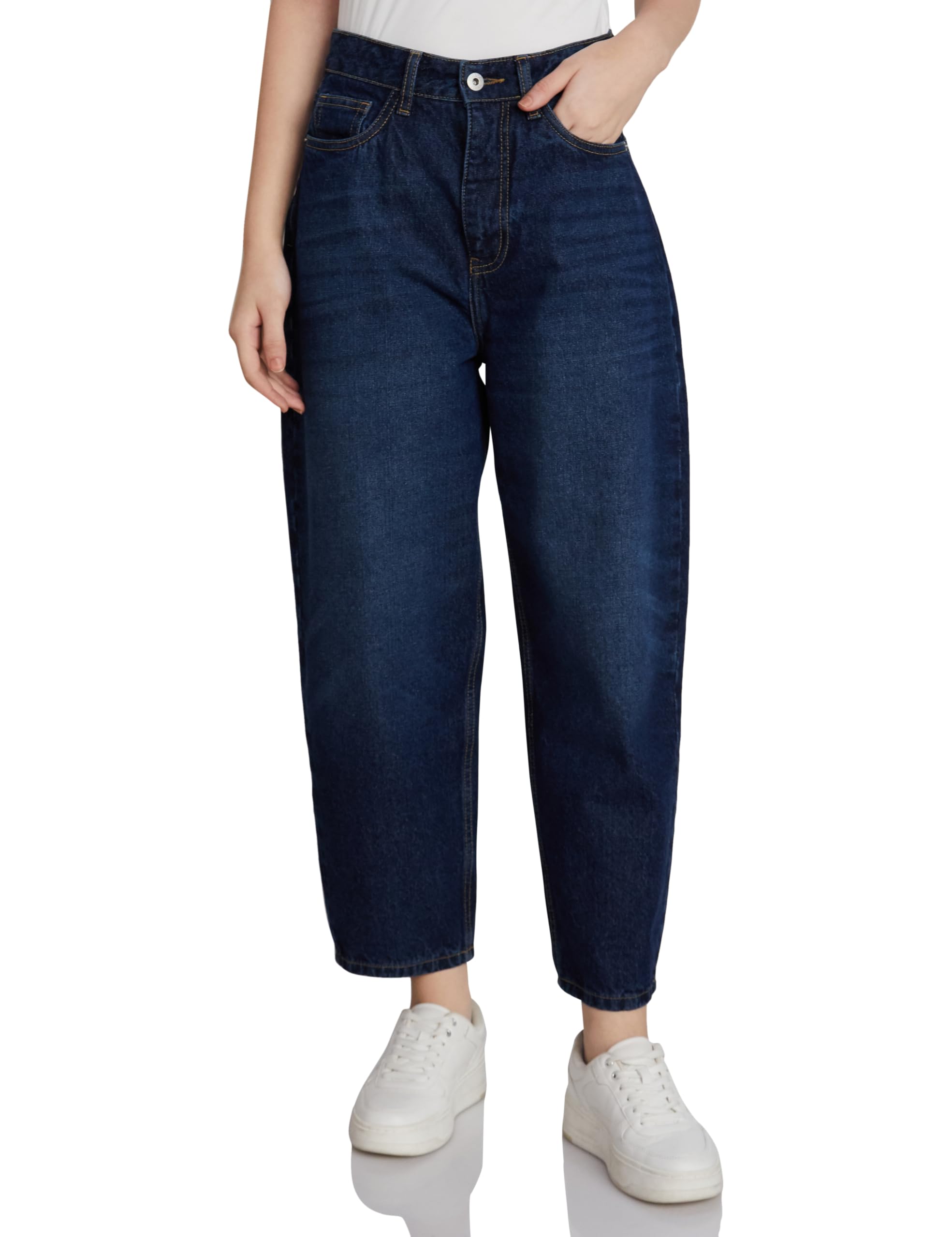 Women's Barrel Fit Jeans (Tapered Balloon Fit | High Rise | Ankle Length | Available in Plus Size)