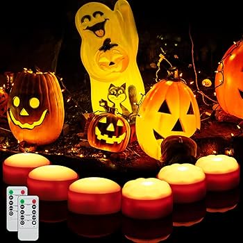 Amazon.com: Litake LED Flameless Pumpkin Lights with Remote