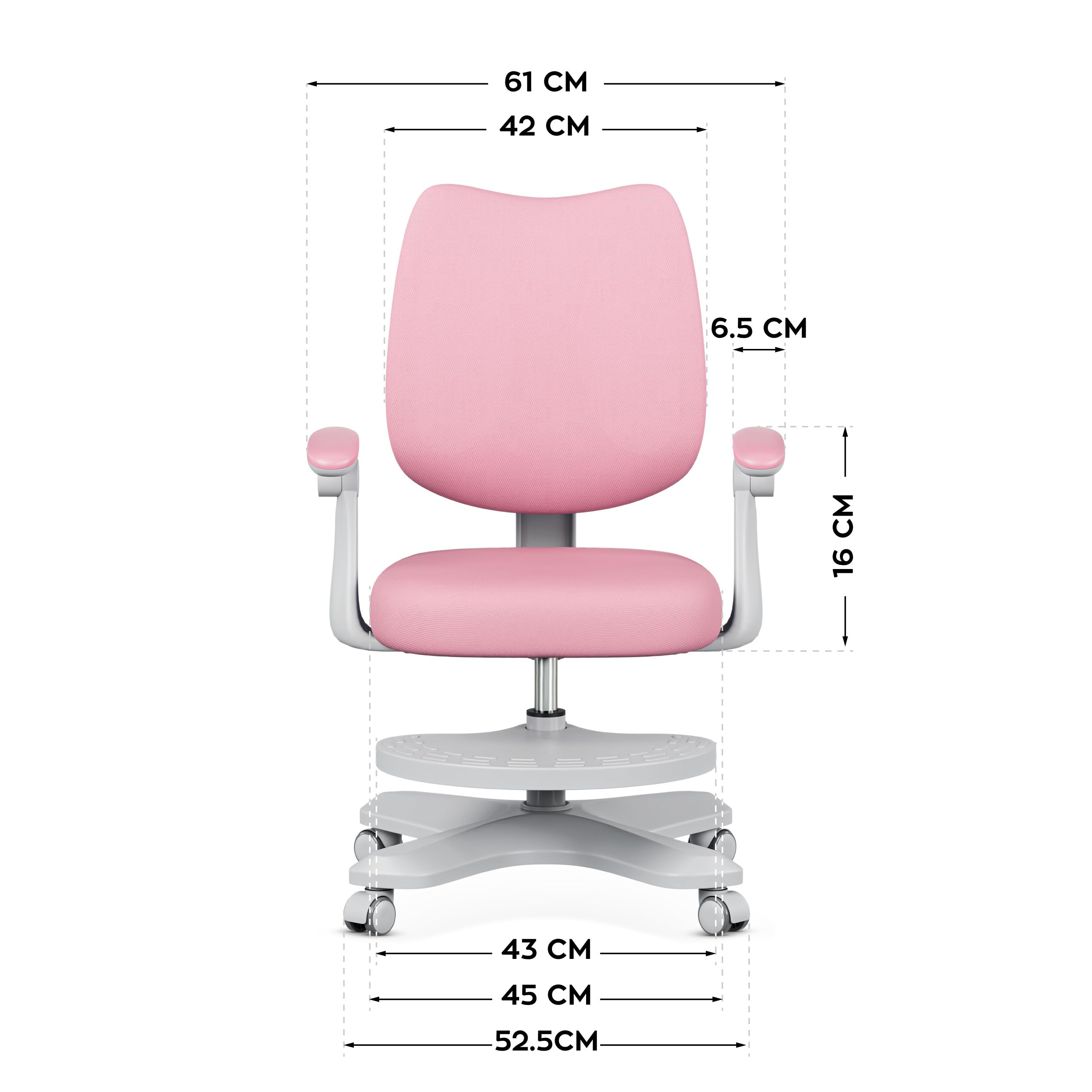 MARK ADLER Junior 4.6 ergonomiczne krzesło dziecięce, krzesło biurowe, krzesło obrotowe, regulacja wysokości, oparcie regulowane | obrót o 360° | podłokietniki składane | kółka grawitacyjne | podnóżek