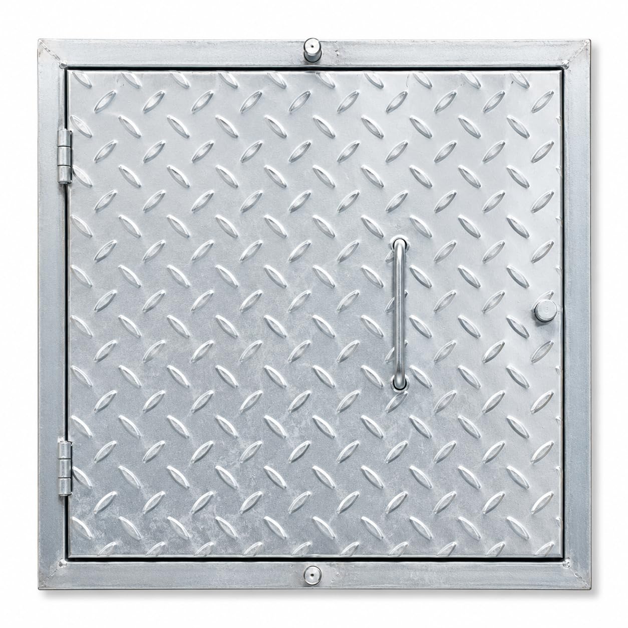 18 x 18 Inch Galvanized Steel Manhole Chamber Cover with Frame | Heavy Duty Anti-Slip Checker Plate Drain Cover | Rust Resistant Inspection Chamber Lid-image-9
