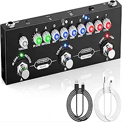 Pedal de guitarra multiefeitos, Portátil CUBE BABY com função de interface de áudio de telefone de reprodução de música sem fio（pedal de guitarra elétrica/pedaleira de guitarra elétrica）