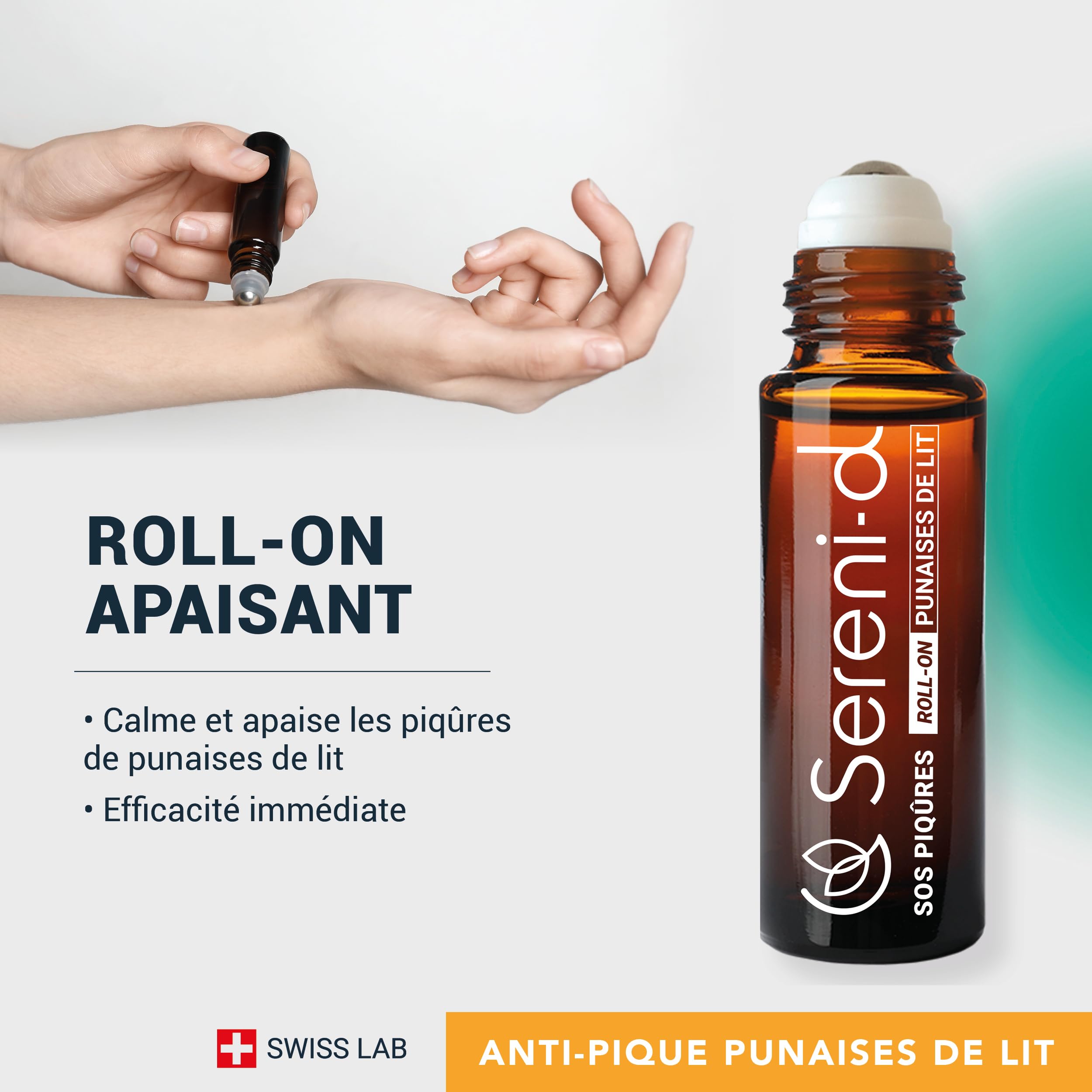 SOS PUNAISES DE LIT TRAITEMENT CHOC - COMBO PACK - Spray Insecticide CHOC + Anti-Pique Corporel + ROLL-ON Apaisant en cas de piqûres - Aux huilles essentielles - ACTION FOUDROYANTE - Swiss Lab