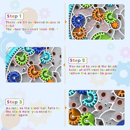 Miniatura 6 de Rompecabezas de la mente para niños de 3 a 8 años, rompecabezas de laberinto 3D para niños, rompecabezas de cerebro, juego de bola de gravedad,