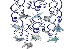 20-Piece Hanging Airplane Swirls for Airborne Celebrations