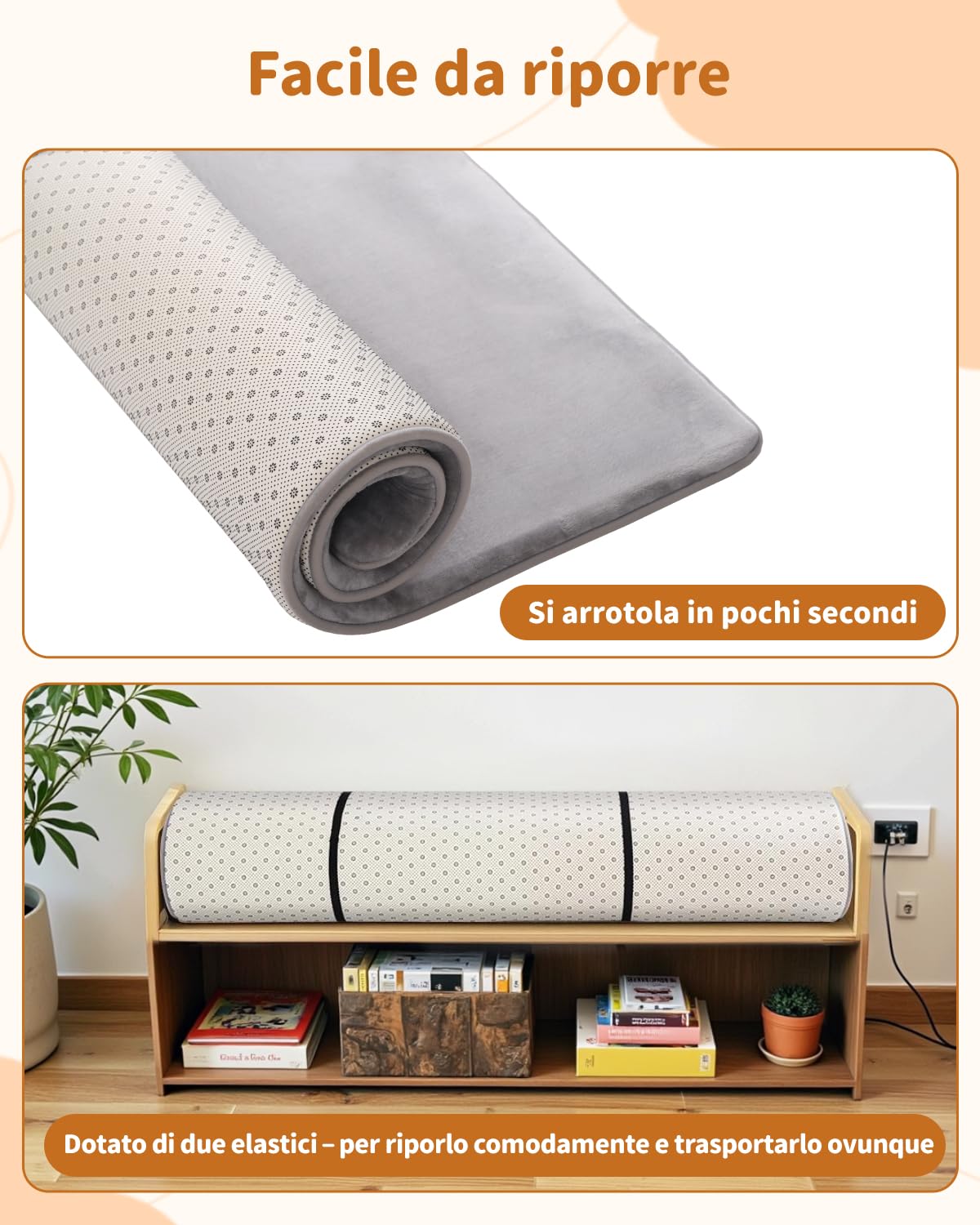 Tappeto Gioco Bambini,Spessi Tappeto Gioco Neonato Imbottitura In Foam & Superficie Morbida,Base Antiscivolo,Facile Da Pulire,Tappeto Tummy Time Per Cameretta Recinto,150cm x180cm,Grigio