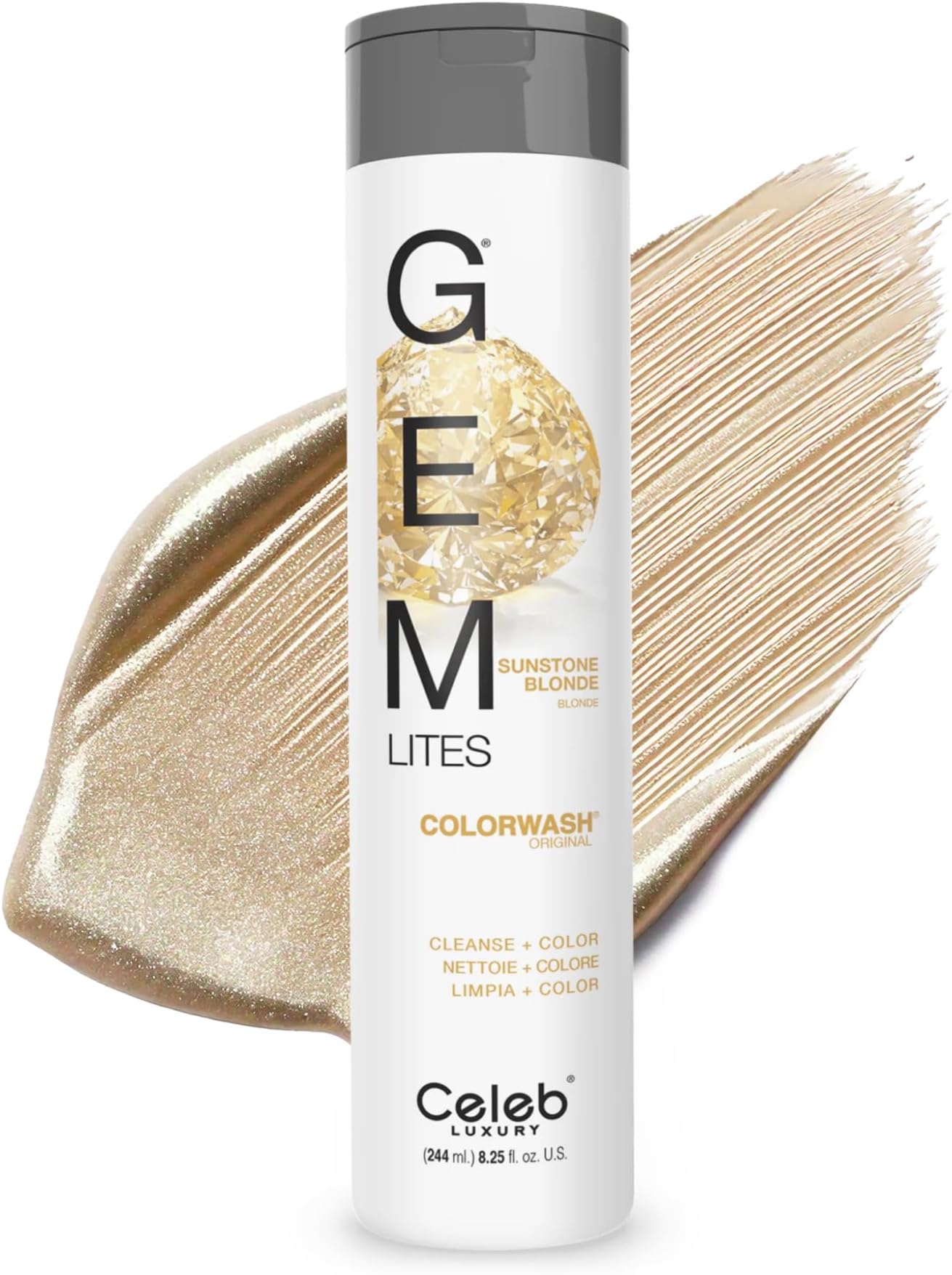Celeb Luxury Colorwash Color Depositing Shampoo - Color Refresher, Vegan Hair Dye, Bondfix Bond Rebuilder, Viral and Gem Lites