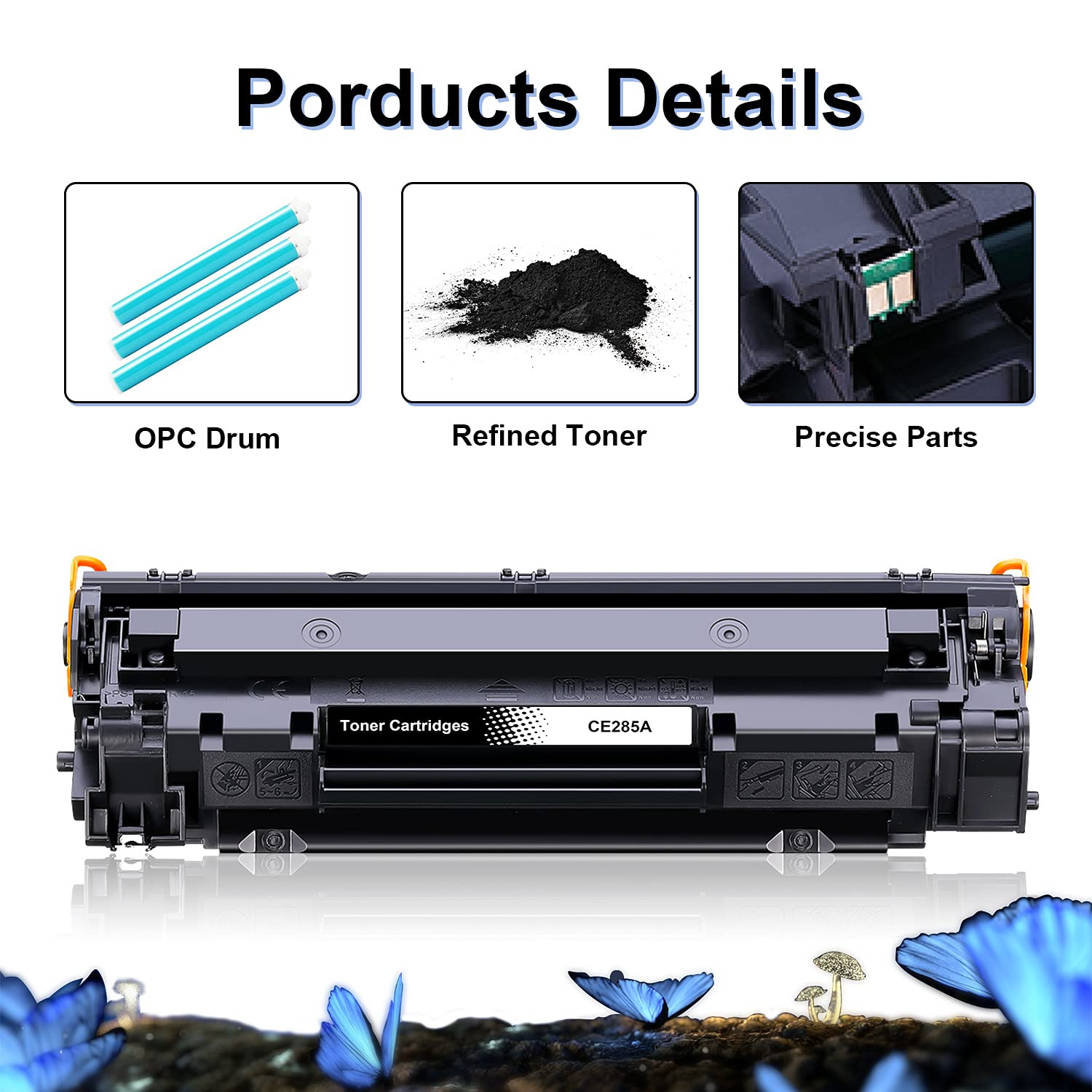 LOSMANN 2x toner kompatybilne tonery jako zamiennik do HP 85A CE285A do drukarek Laserjet Pro P1005 P1006 P1102W P1102 M1132MFP M1217NFW M1212NF M1213NF M1132 P1100 M1136 M1210 M1212 M1130 M1134