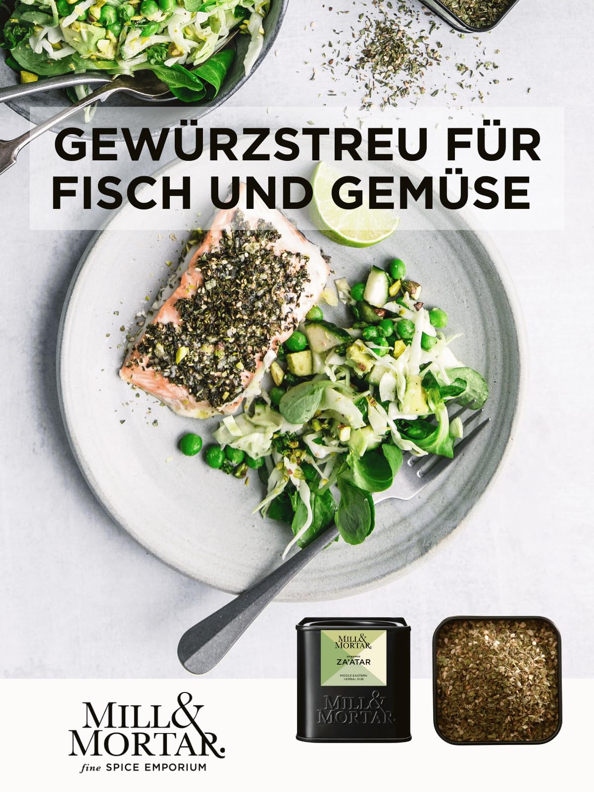 Mill & Mortar BIO Levante Gewürz-Geschenkset, Rose Harissa, Za’atar & Sumach