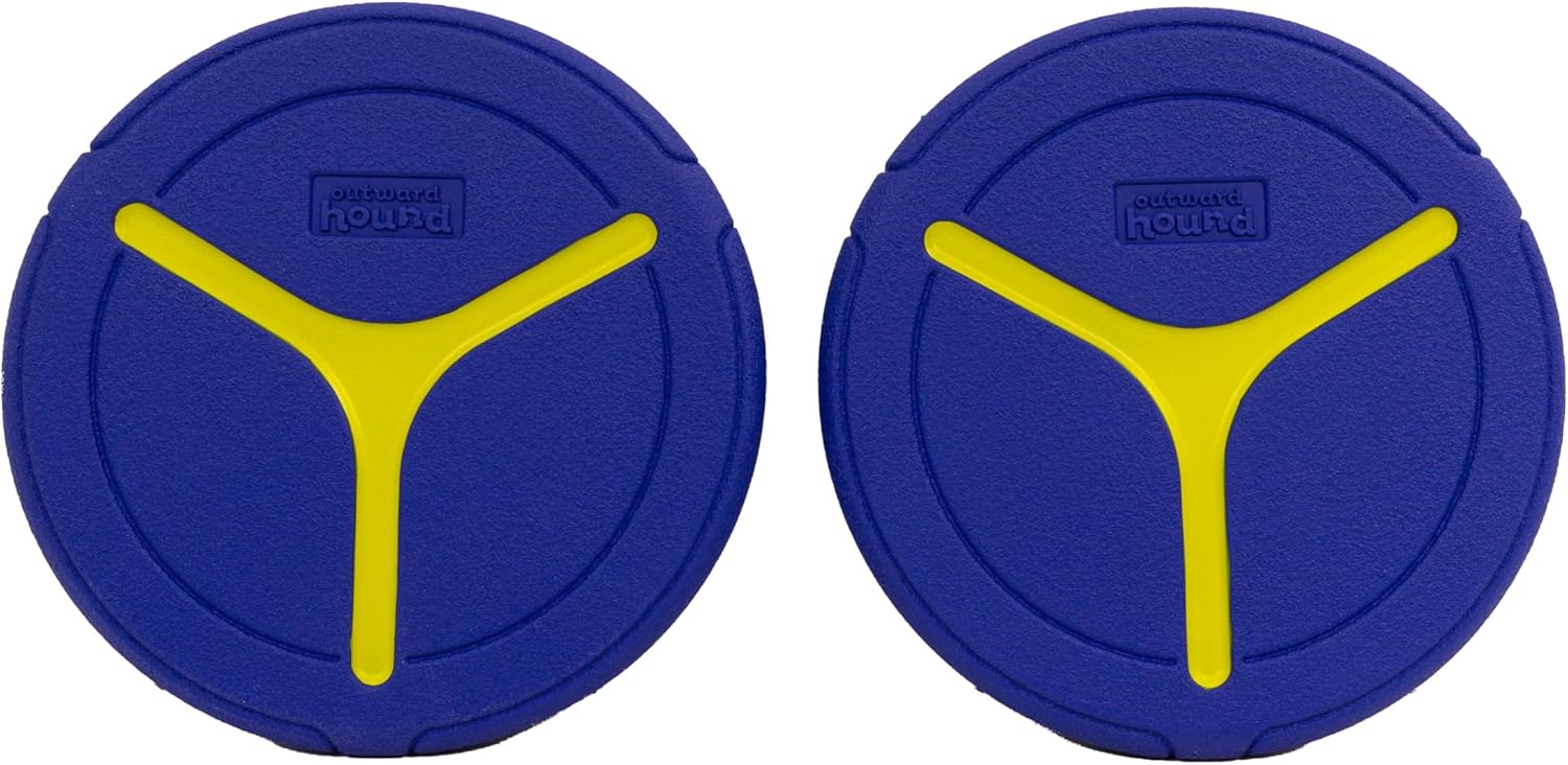 Outward Hound FlyFetch Rubber Fetch Ballz Dog Toy, Bounces & Floats, Launcher Compatible, 2.6", 2-Pack