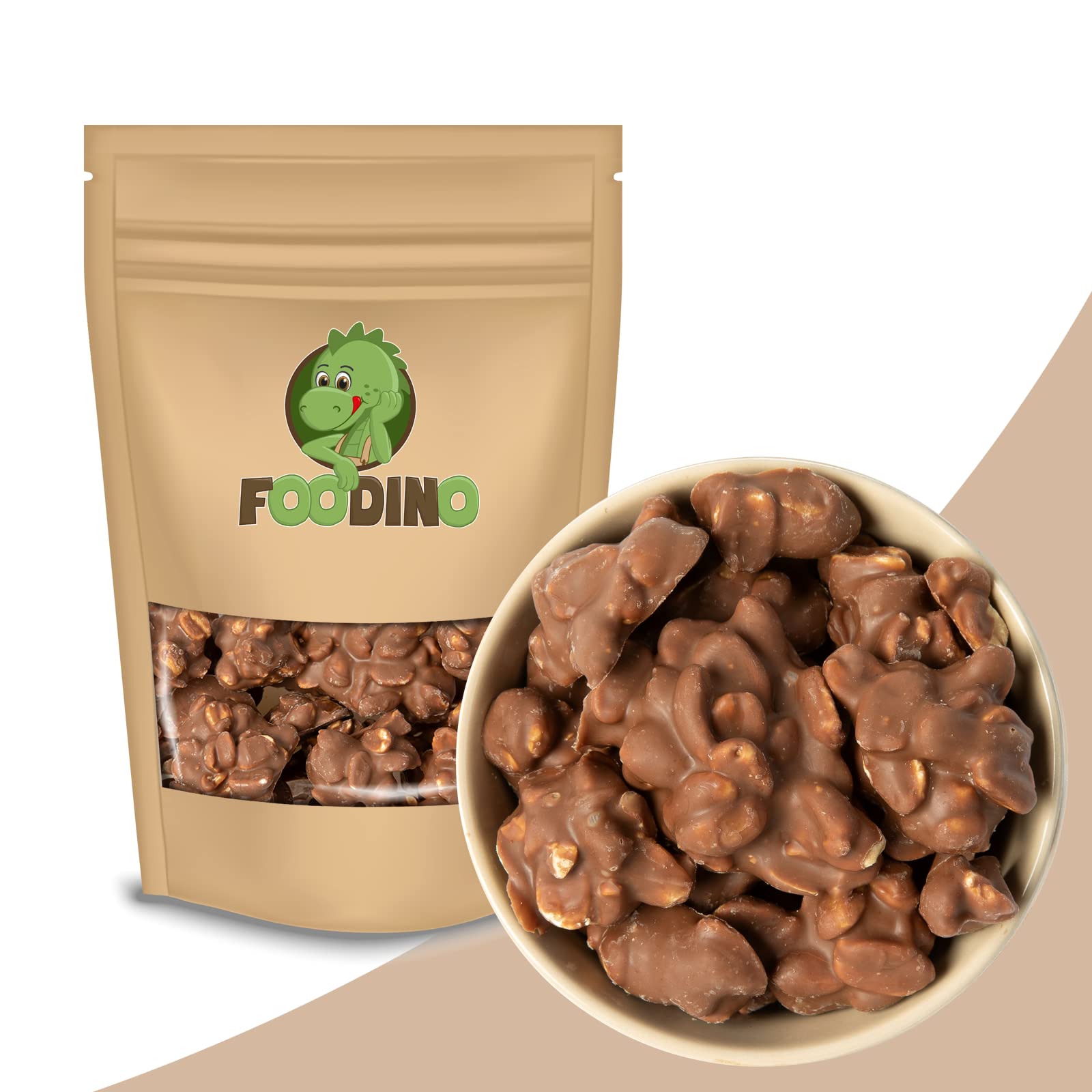 FOODINO 2,5kg Erdnuss Berge in Vollmilchschokolade geröstet Krokant
