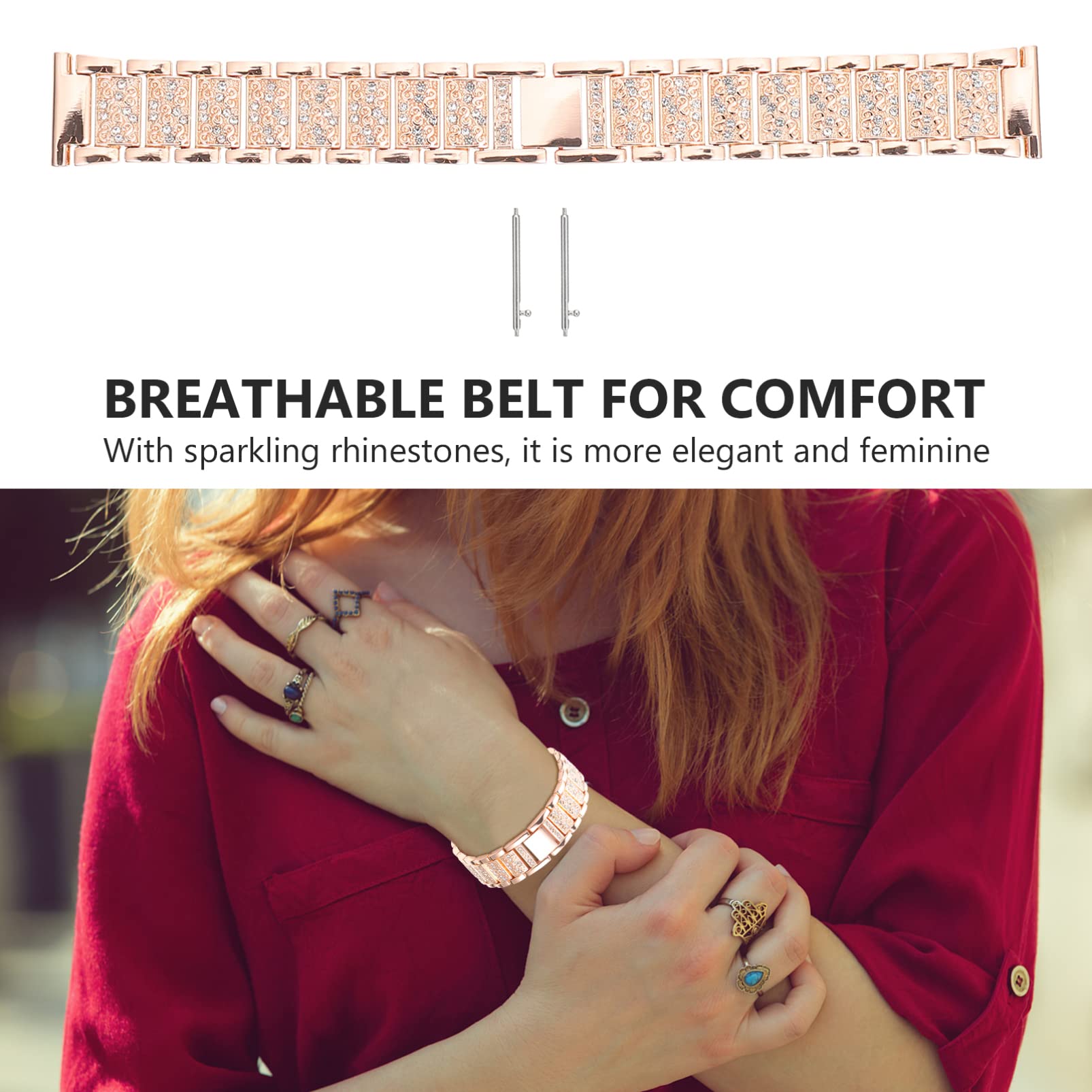 Hemobllo 3piezas Correa De Reloj Inteligente De Inoxidable Para Watch Banda Reemplazable Diseño Elegante y Comodidad Para Trabajo Fiestas y Ocio