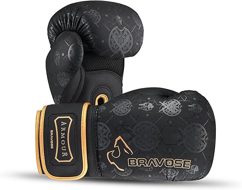 Miniatura 9 de BRAVOSE Armour Guantes de boxeo, guantes de Muay Thai para entrenamiento, guantes de entrenamiento en molde personalizado para un ajuste cómodo,