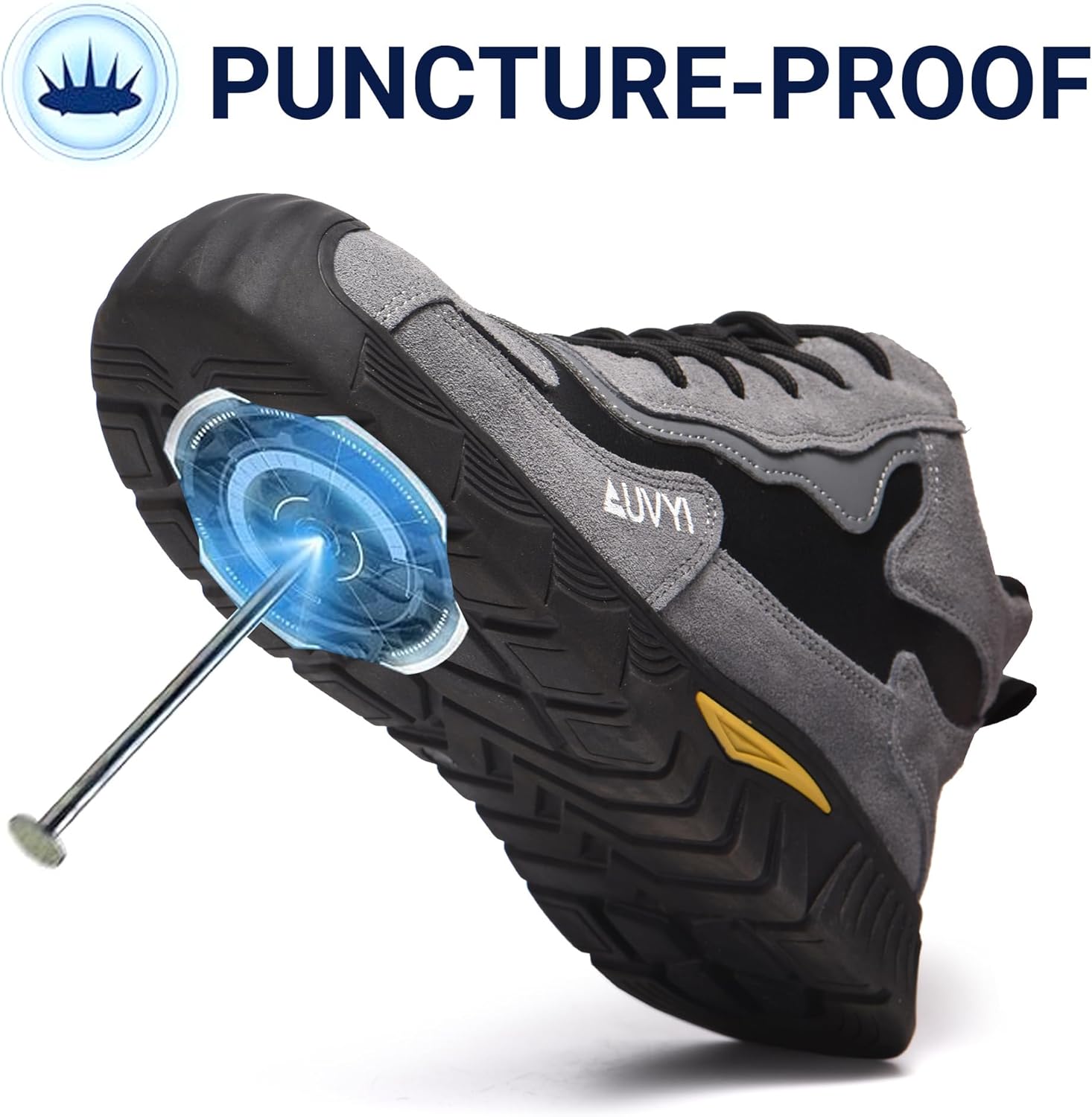 Steel Toe Work Boots for Men – Wide Toe Comfortable Durable Spark-Proof Safety Shoes, Slip-Resistant Industrial Construction botas de trabajo para hombre - Image 5