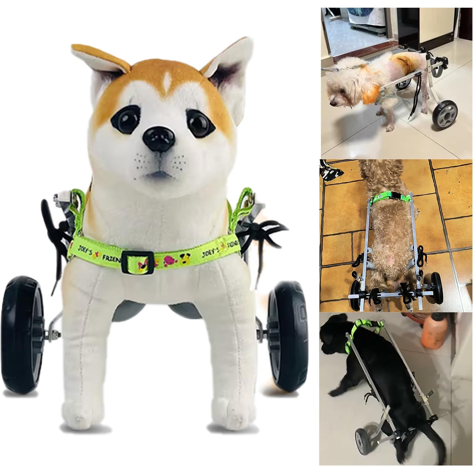 Silla de ruedas ajustable para patas traseras, ayuda de movilidad para perros pequeños con artritis y displasia