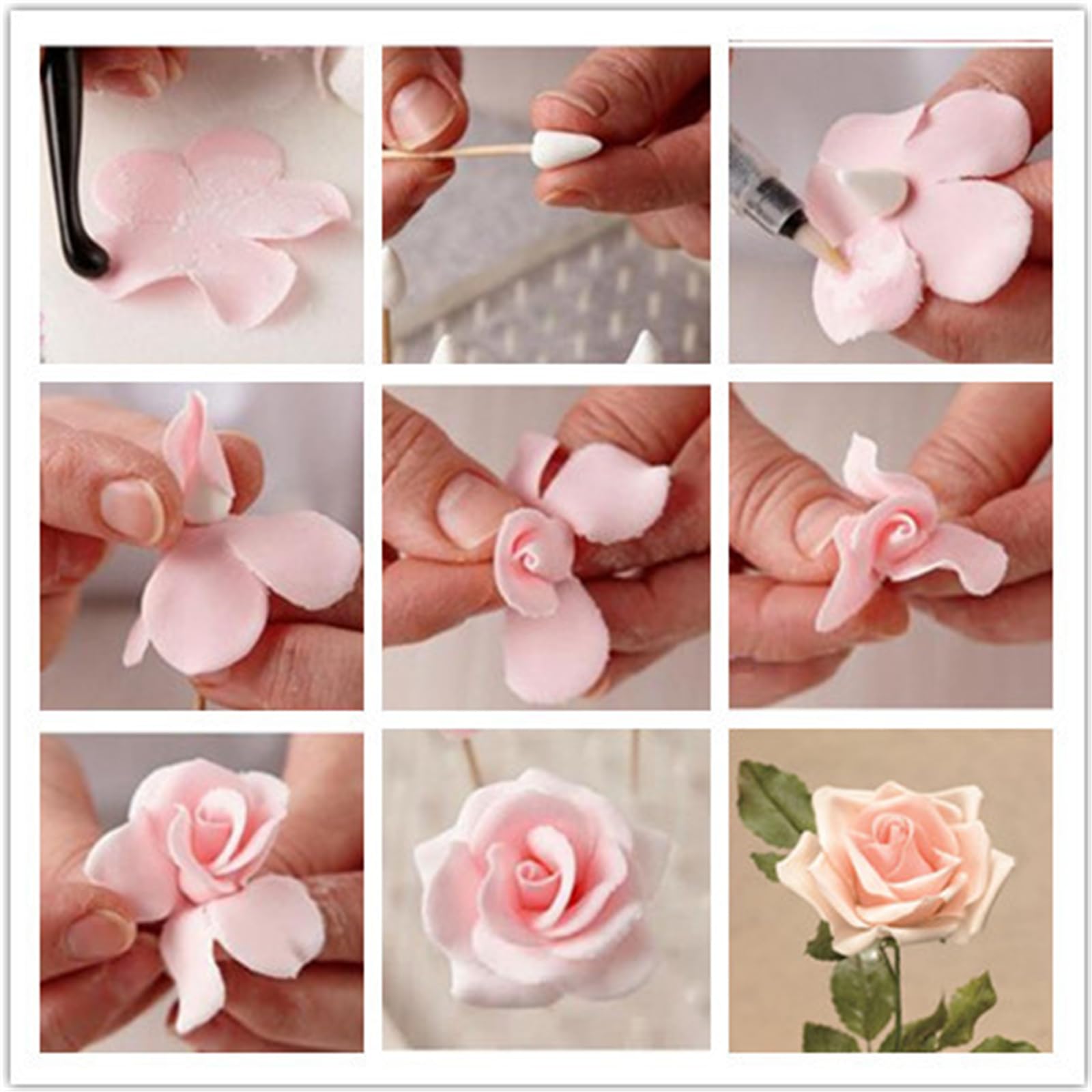 Moldes de galletas en forma de flor de 3 piezas, Cortador Galletas de Acero Inoxidable con Pétalos de Rosa para Fondant, Galletas, Repostería, Arcilla para Hornear