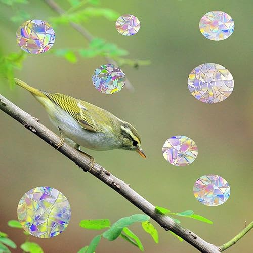 Miniatura 6 de 36 calcomanías anticolisión para ventana, calcomanías de arco iris, para salvar a los pájaros de colisiones de ventanas, vinilo prismático no