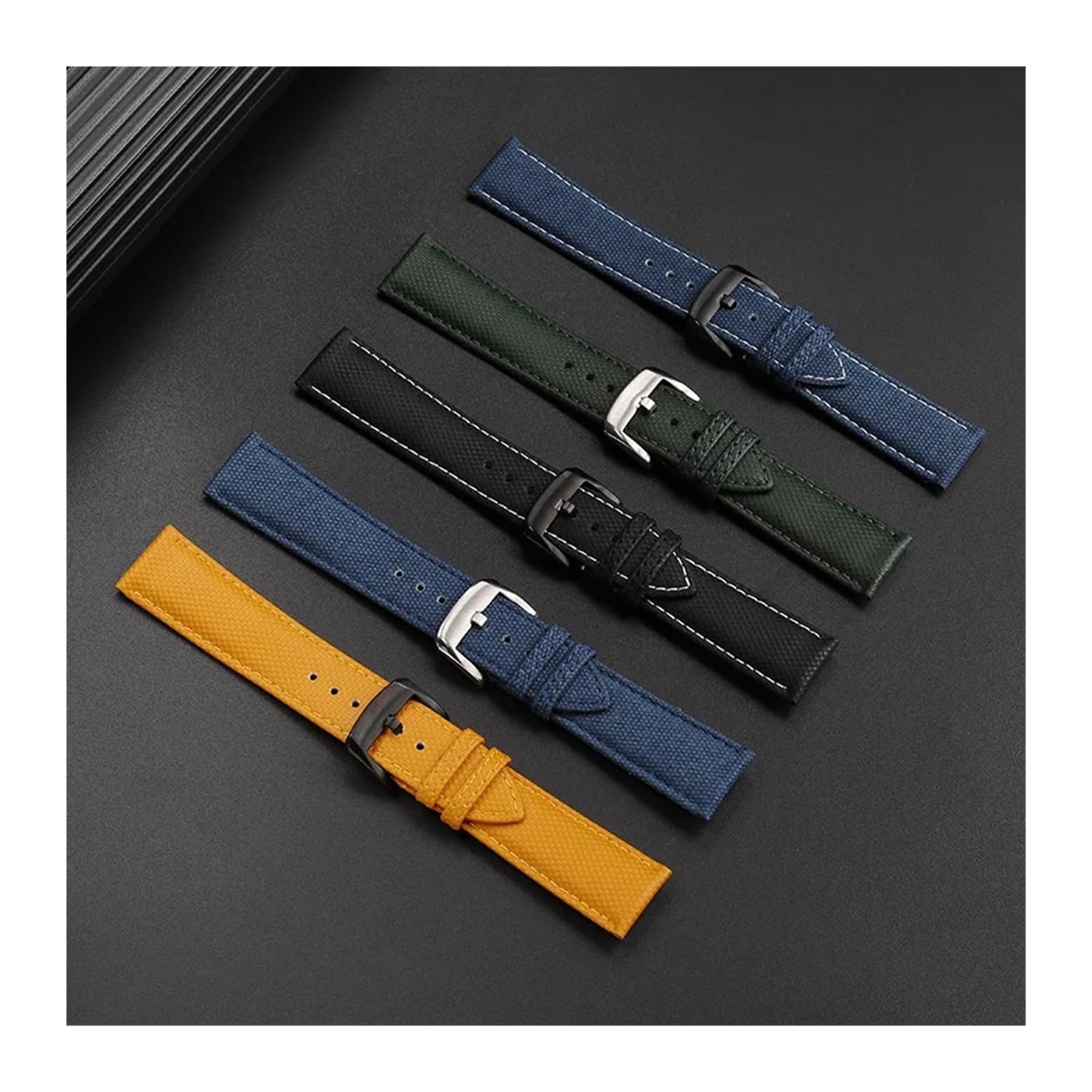 Genérico Compatible con la correa de reloj Breitling Avenger Blackbird B01 Correa de reloj de piel de vaca amarilla Super Ocean Pulsera de hebilla plegable de metal for hombre de 22 mm