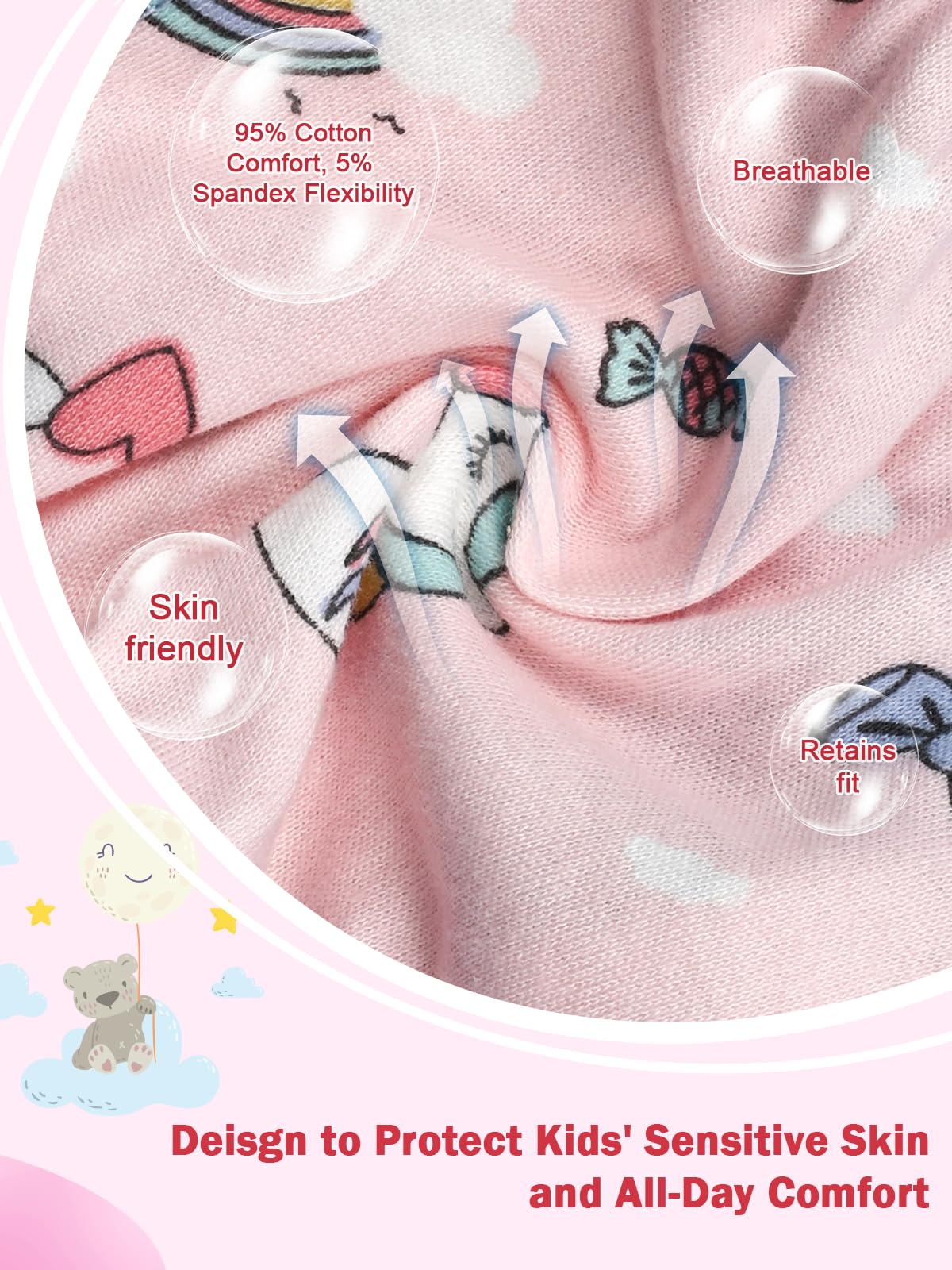 MOEMOE BABY Pantaloni da allenamento in stile boxer, lavabili e riutilizzabili, per ragazzi e ragazze, 2-6 anni - 4