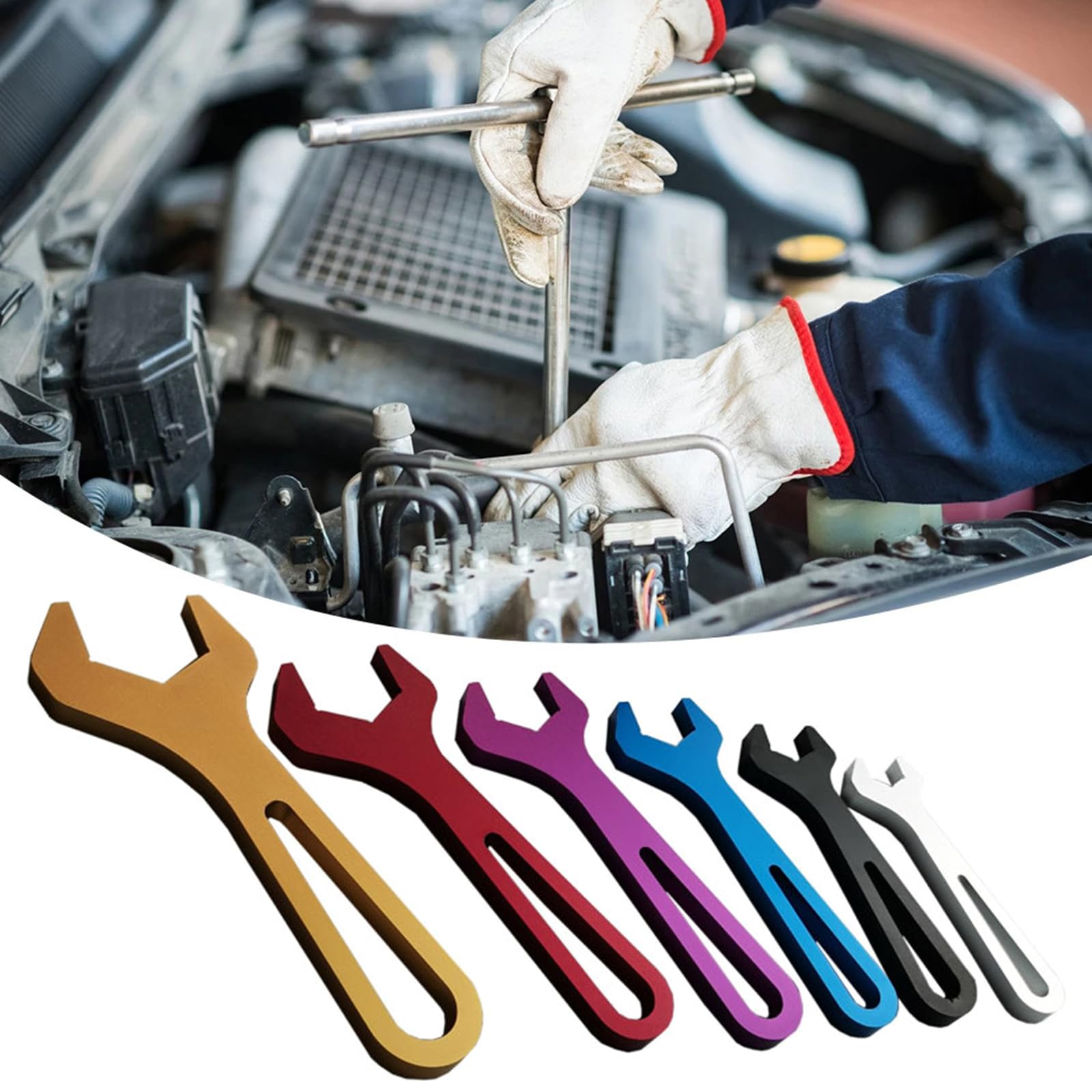 6 chiavi in alluminio resistenti e chiavi per raccordi per tubi, adatte per riparazione di camion e manutenzione rapida dell'auto