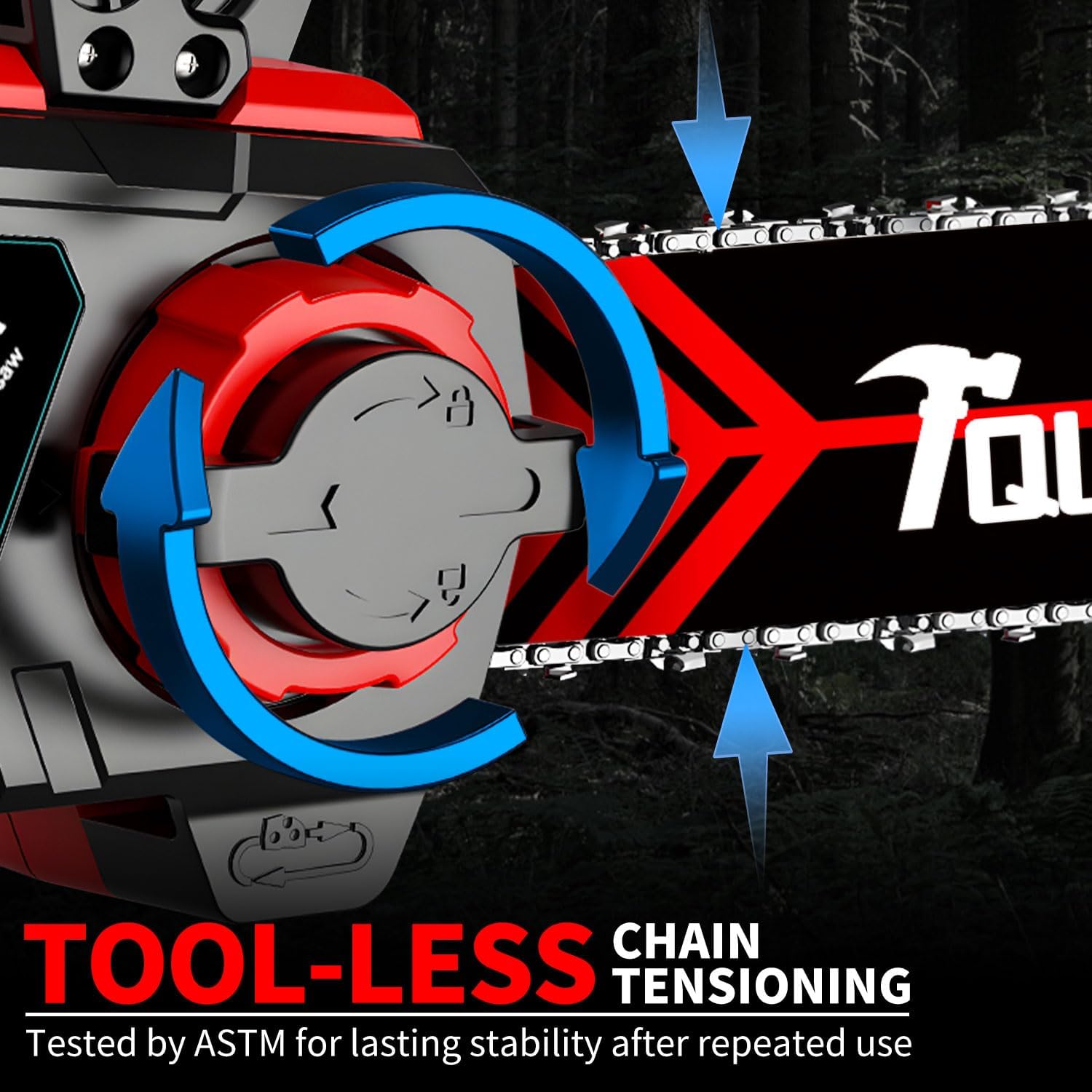 21V Cordless Power Chain Saw – 12 Inch Powerful Brushless Chainsaw for Wood Cutting, Tree Trimming & More! (Battery & Charger Included)
